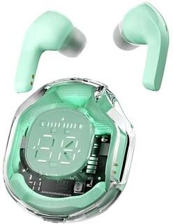 Uplifted Trends TWS Wireless Earbuds With App Support Bluetooth Headphones For Music Calls And Firmware Updates green