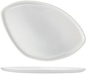 "Cloud Terre Iceland Stoneware, 13 x 9"" Triangle Platter, Thermal White"