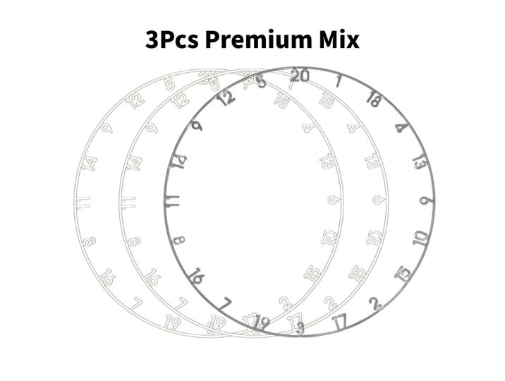 Lot de 3 anneaux numérotés standard de 18 pouces pour cible de fléchettes, anneaux de remplacement en métal pour accessoires de fléchettes