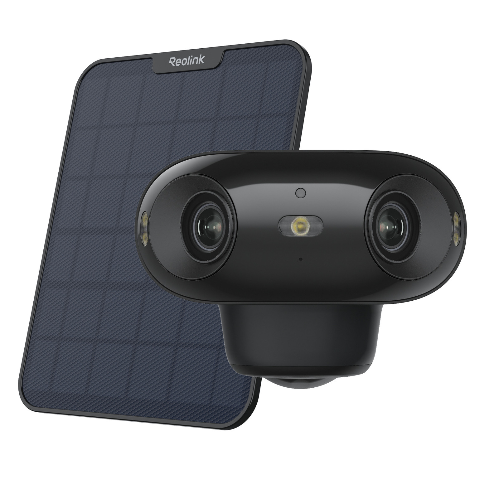 Reolink Argus 4 Pro+ WiFi Accucamera met Zonnepaneel, 4K 8MP, 180° Dual Lens, ColorX Nachtzicht en Intelligente Detectie, Zwart