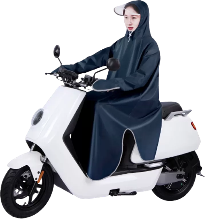 INF Regenponcho mit Ärmeln / Regenmantel für Moped, Roller, Fahrrad