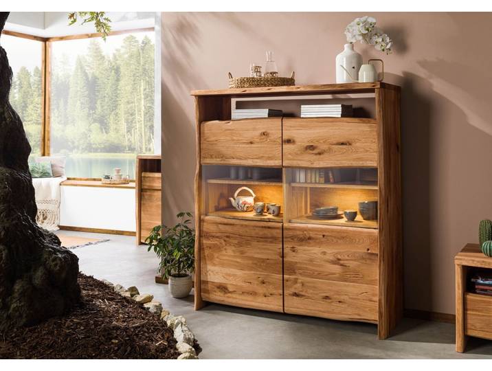 Buffet 131x45 Chêne sauvage huilé Bois naturel PURE OAK #105