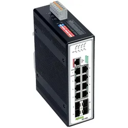 Wago 852-1605 INDUSTRIAL-MANAGED-SWITCH (8 Ports), Netzwerk Switch, Schwarz