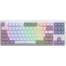 Hator Rockfall 3 TKL Drahtlose Tastatur (US, Kabelgebunden, Kabellos), Tastatur, Weiss