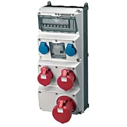Mennekes, Baustromverteiler, Steckdosen-Kombination (2x, CEE 16/5, CEE 32/5, CEE 63/5)