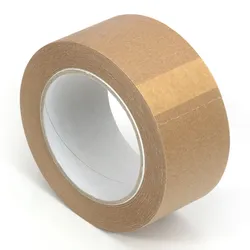 KK Verpackungen 1 Rolle Papier-Klebeband umweltfreundliches Paketband Packband 50mm x 50m 130my braun