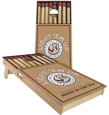 Skip's Garage Light Em Up Outdoor Cornhole Board Set