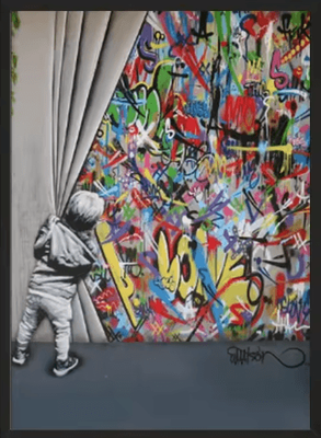 Inspire Picks Banksy Style Graffiti Canvas Print Modern Urban Street Art Wall Poster Frameless 022 20x30cm