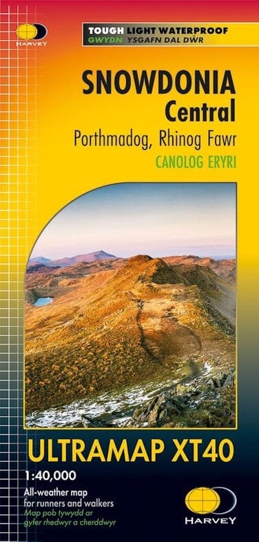 Carte de randonnée - Snowdonia Central XT40   Harvey Maps - Ultramap