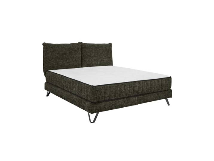 set one by Musterring Baldwin Boxspringbett inkl. Matratze und Kopfteil mit Kedernaht, opt. mit Kissenset - Ted 79 winter moss - inkl. Kissen Modern, Zeitlos