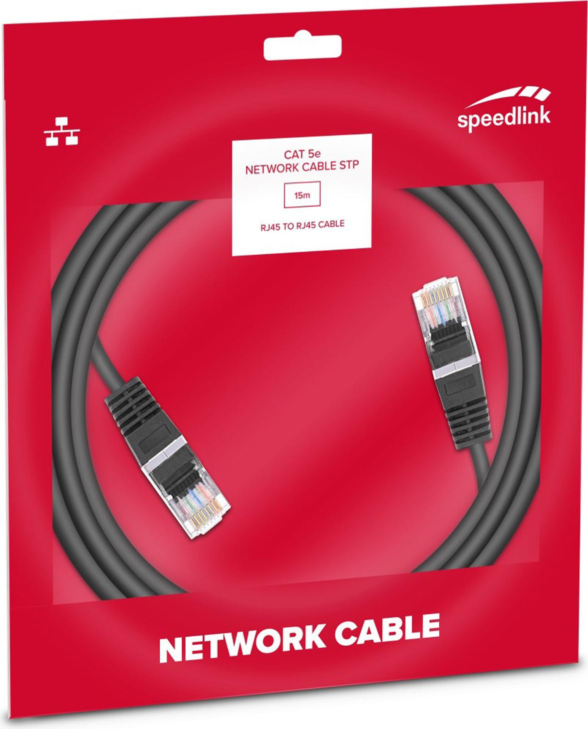 Speedlink Basis CAT 5e netwerkkabel, afgeschermd (STP), 15 meter