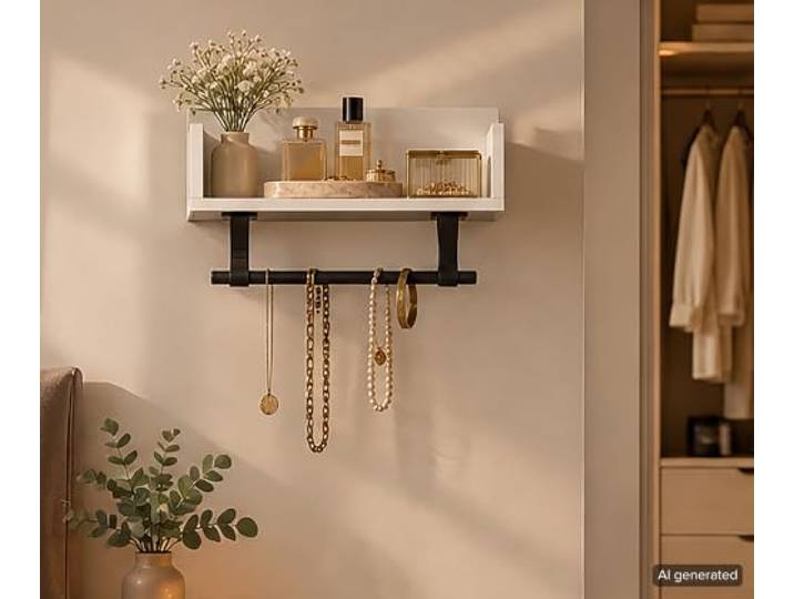 Schildmeyer Ella 157235 Étagère\, avec porte-serviettes\, Blanc mat