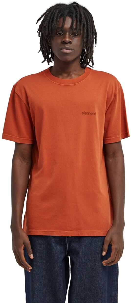 Sporttop ELEMENT "Lowcase Pigment", Herren, Gr. S, orange (picante), Obermaterial: 100% Baumwolle., Tops Sporttop picante S