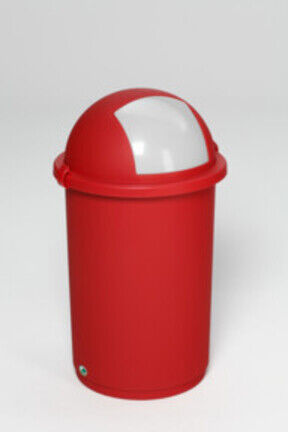 VAR Bac à déchets en plastique rouge 50 l (3562)