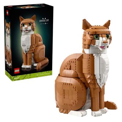 LEGO Ideas 21376 Orangefarbene Katze, Tierfigur Modell für Erwachsene