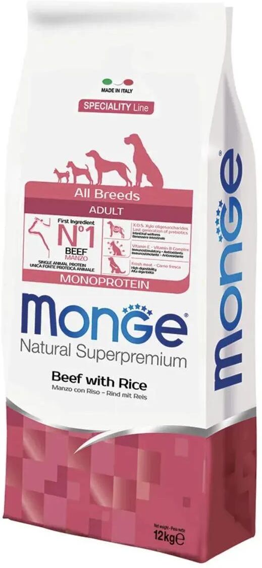 Kit Risparmio 2x12KG Monge Natural Superpremium Adult Manzo 2X12KG