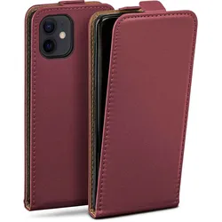 moex Flip Case iPhone 12 Klapphülle Leder Optik