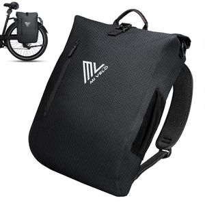 Mivelo Gepäckträgertasche Primus, schwarz, 20 Liter, Rucksack- & Laptoptasche, reflektierendes Material,wasserdicht