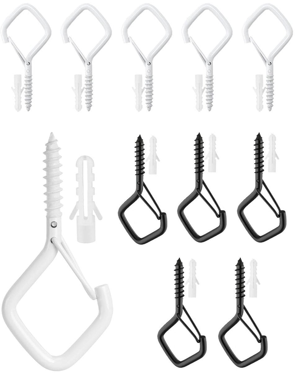 Dailygoods Wandhaken 10 stuks - Roestvrij staal met vinylcoating