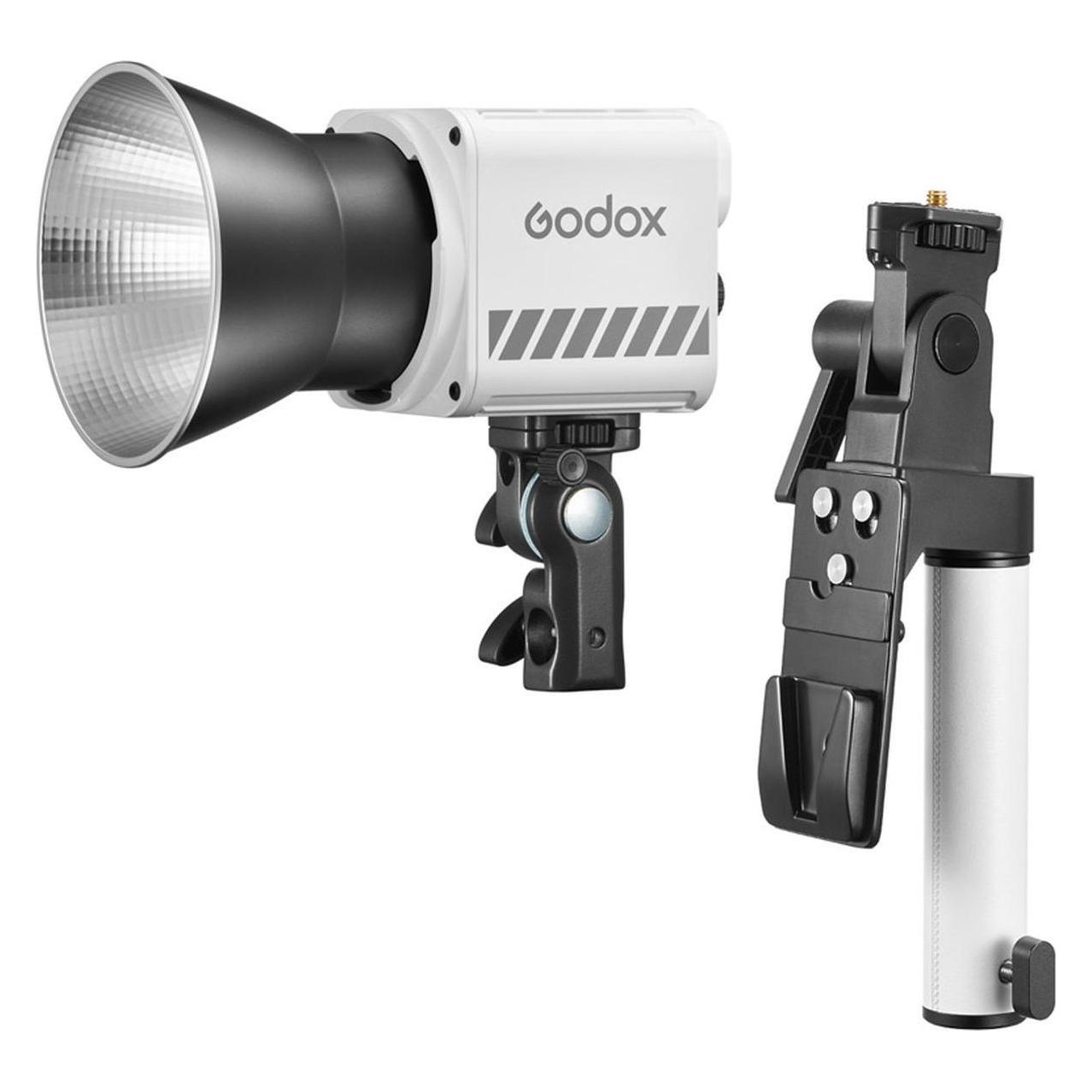 Godox ML60II BI Portable LED Light (Bi Color) with AK B02 Holding Handle and Battery Support Kit (Studioleuchte, Videoleuchte) (D274211)