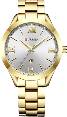 Cozy Casa Charm Luxe Minimalist Womens Stainless Steel Watch For Elegant Everyday Style gold White
