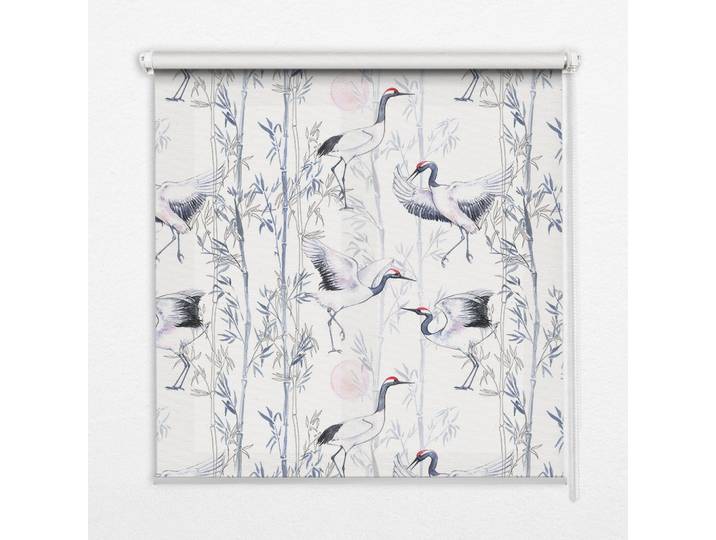 INNENROLLO - Fensterrollo - Rollo - 60x40 cm - Reiher und Bäume