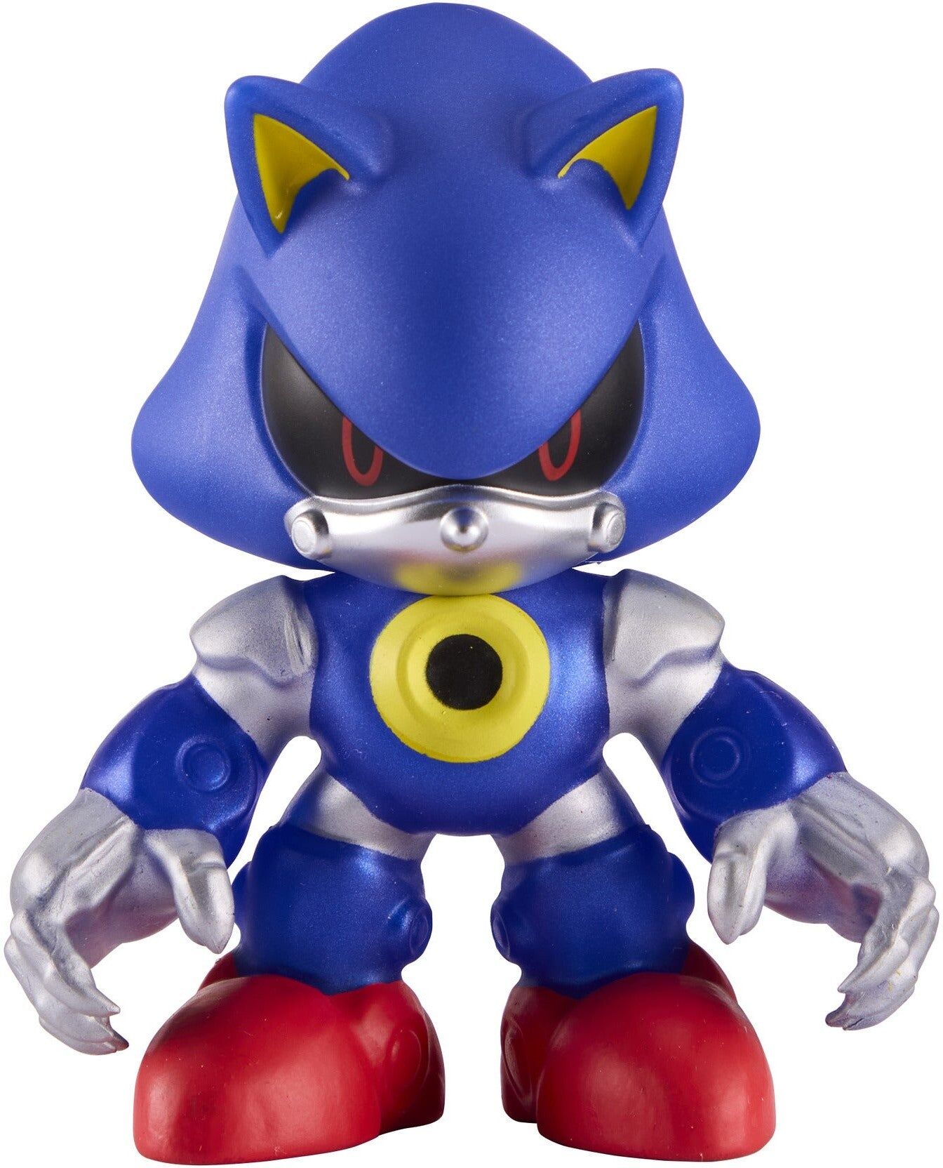 Moose Toys Heroes of Goo Jit Zu Sonic the Hedgehog Metal Sonic Stretch Figure - 10cm Tall, 40cm Stretch, Metallic Blue & Silver