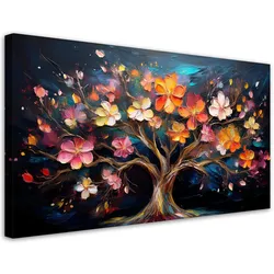 LEINWANDBILD Baum des Lebens-Abstrakt Bunt 80x40cm