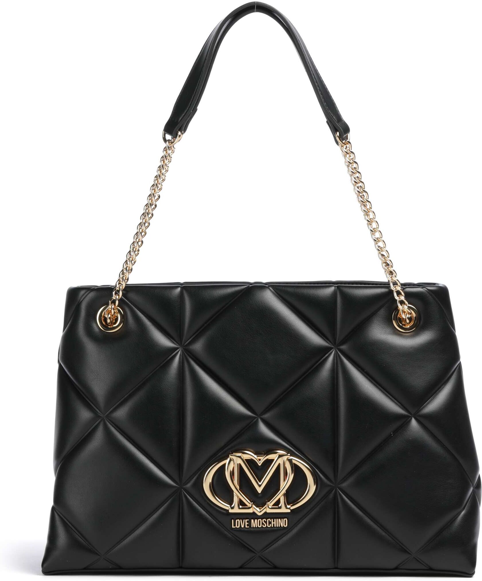 Love Moschino Embossed Q Shopper, schwarz