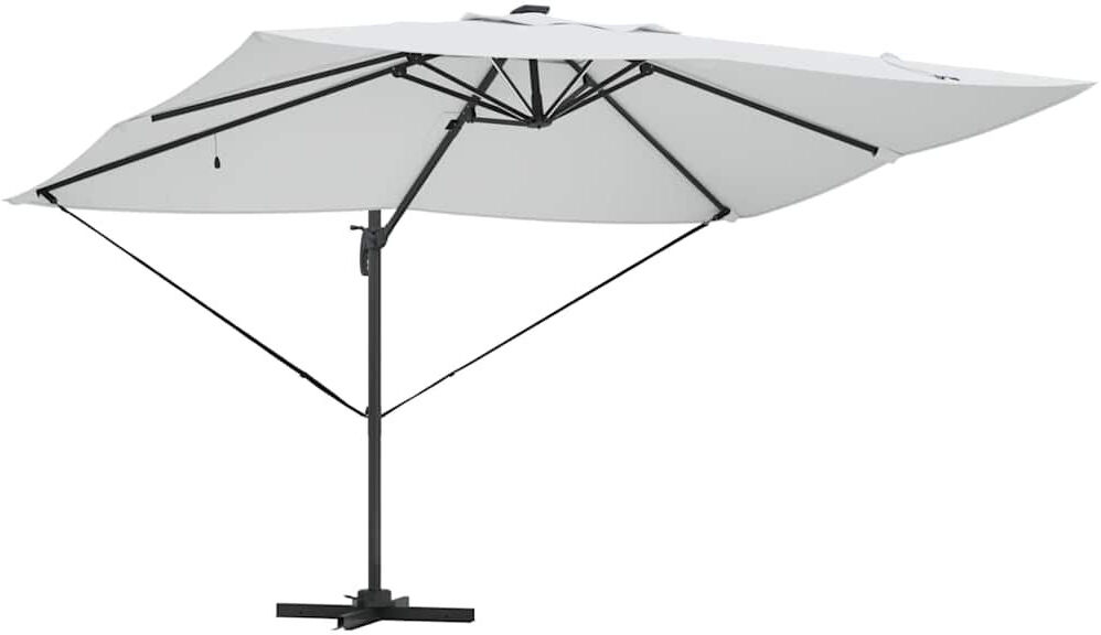 Brayden Studio Cantilever Parasol with Pulley Lift Beige 265cm H x 251cm W x 251cm D