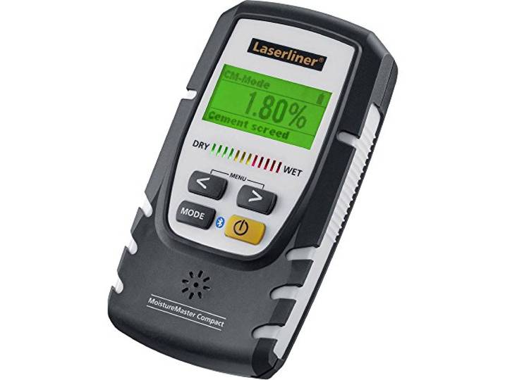 Umarex Laserliner MoistureMaster Compact Plus Luft- und Materialfeuchtemessgeräte (Messung der Materialfeuchte für 56 Holz- / 6 Baustoffsorten, Datenübertragung) 082.334A
