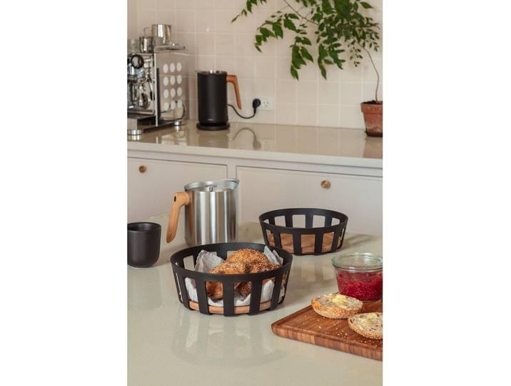 Brotkorb Eva Solo Schwarz Kunststoff/Bambus T 24.5 cm - Brotkorb
