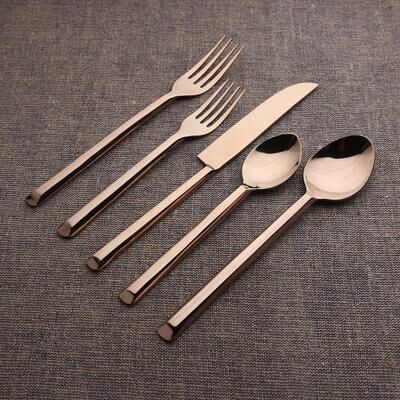 INOX ARTISANS Plateau Bronze PVD 5 Pc. Flatware Set