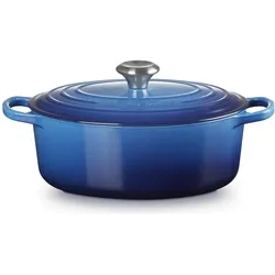 Le Creuset Gusseisen Bräter, Pfanne + Kochtopf, Blau