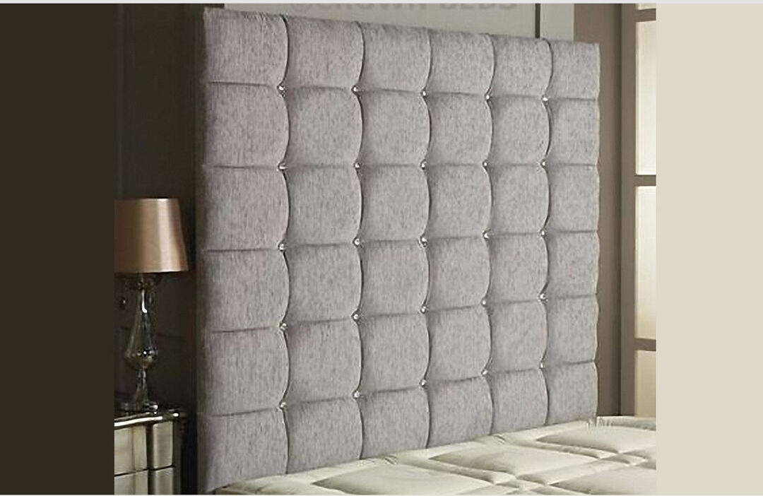 Rosdorf Park Shockley Upholstered Headboard Brown/Chenille Fabric Double (4'6)