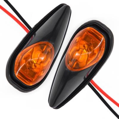 Smart Shopping Spot Mini Universal Motorcycle Blinker Lights With Cables, Yellow LED Turn Signal Indicator, Daytime Running Lights Mini Universal Motorcycle Blinker Lights With Cables, Yellow LED Turn Signal Indicator, Daytime Running Lights