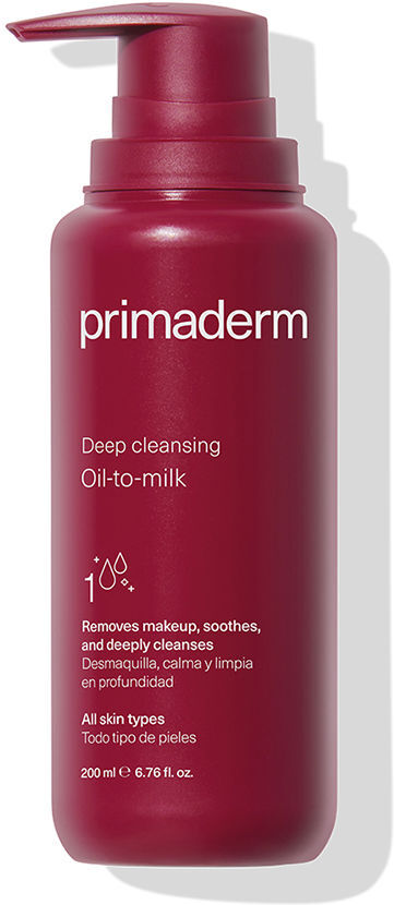 Primaderm limpieza profunda aceite-leche 200 ml