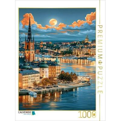 CALVENDO Puzzle Stockholm im Sommer | 1000 Teile Lege-Größe 64x48cm Foto-Puzzle für glückliche Stunden