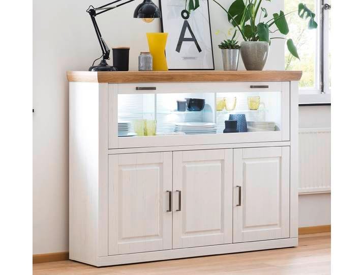 Highboard I Brixen , Landhaus modern , Pinie Aurelio / Grandson Oak Komplettset