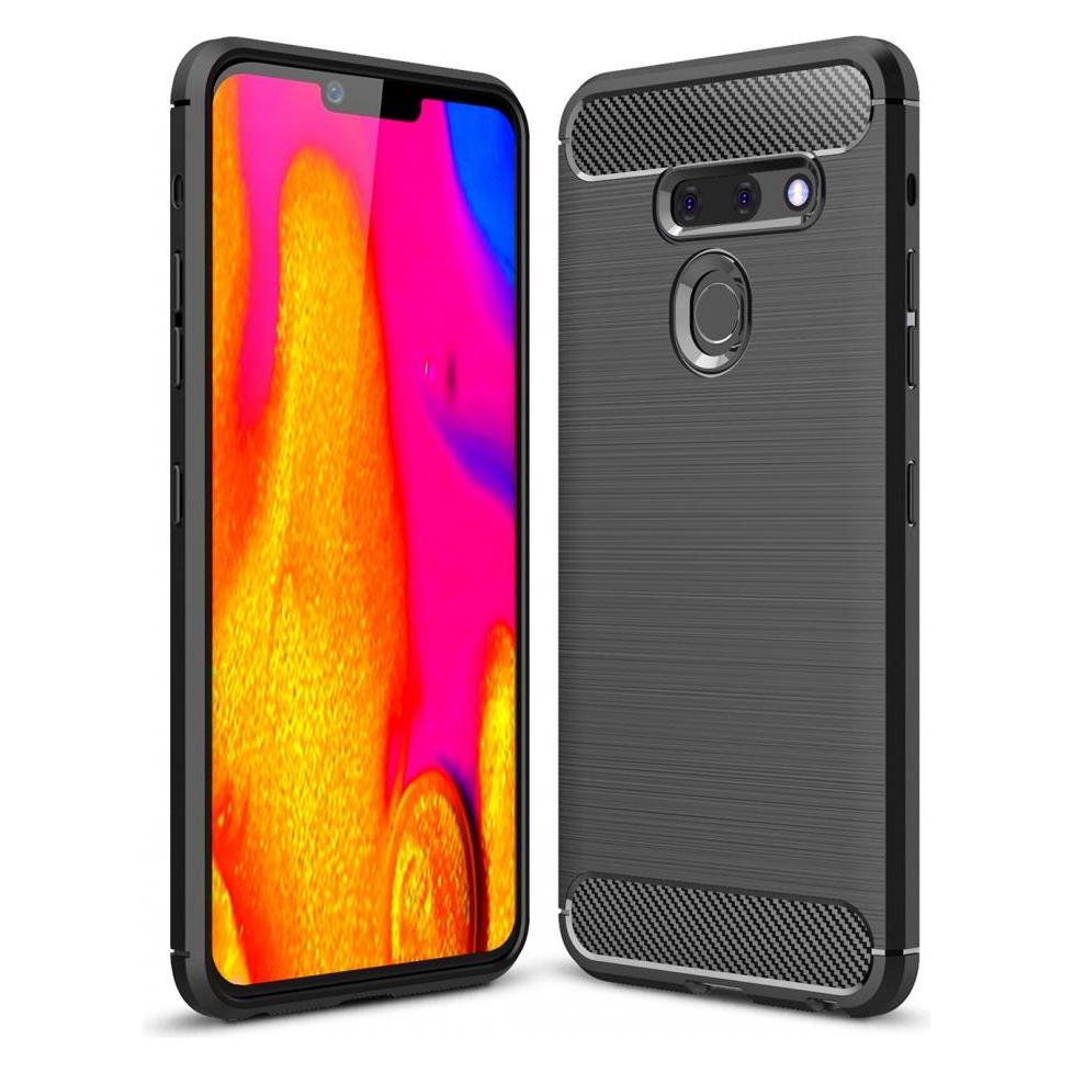 Screenguard LG G8 ThinQ Hülle Carbon Brushed Soft TPU (LG G8 ThinQ) (00024586)