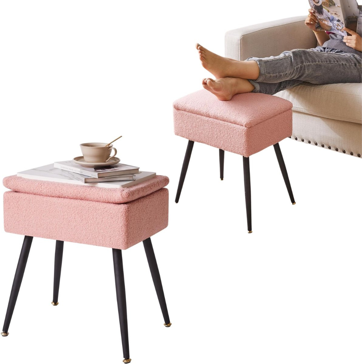 MRKK Make up Stoel Kaptafel Kruk voor Visagie - Lichtroze