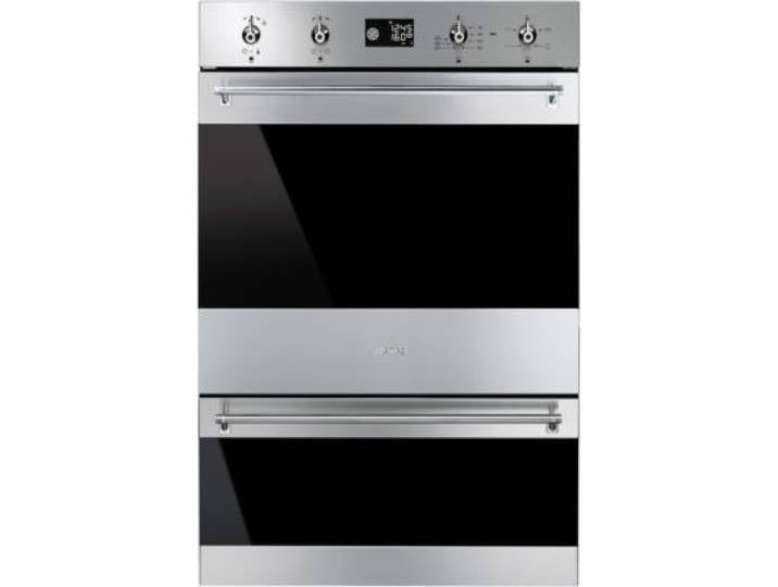 Smeg - Four Encastrable Dosp6390x - Pyrolyse - Double Cavité - Porte Froide - Rails Télescopiques