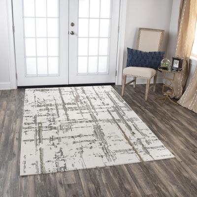 Alora Decor Cara Transitional Ivory/Gray Recycled Polyester Area Rug