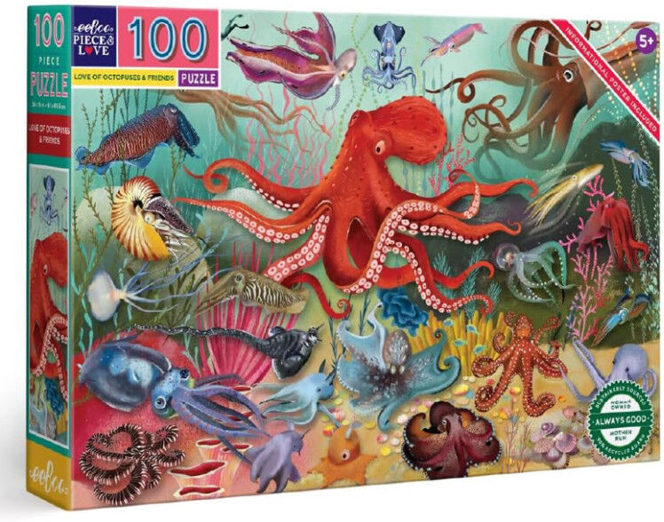 Puzzle 100 pcs Love of Octopus - Eeboo