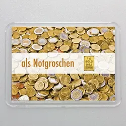 Goldbarren 1g "Gold als Notgroschen" (Flip)