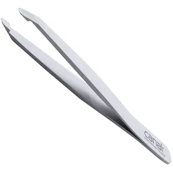 Canal Haarpinzette, runde Spitze, satin, rostfrei, 9 cm