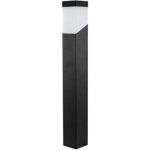 Heitronic Wegeleuchte Madeleine, grau, mit 230 V Netzstrom, Pollerleuchte, E27-Fassung, IP44 Spritzwasserschutz, Höhe 80cm