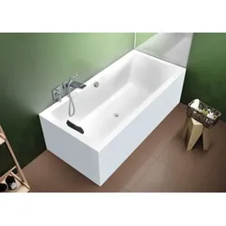 RIHO Lugo Rechteck-Badewanne, Version rechts, PlugPlay-Variante, 2-Sitzer, weiß, B132015005, Ausführung: 170x75x47cm, Nutzinhalt: 170 Liter