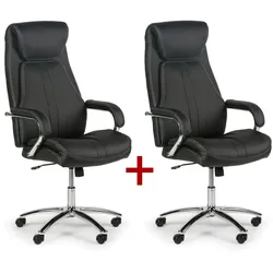 Leder-Bürosessel NEXUS 1+1 GRATIS, schwarz