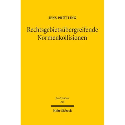 Rechtsgebietsübergreifende Normenkollisionen, Gebundene Ausgabe von Jens Prütting, Mohr Siebeck, 978-3-16-159106-8